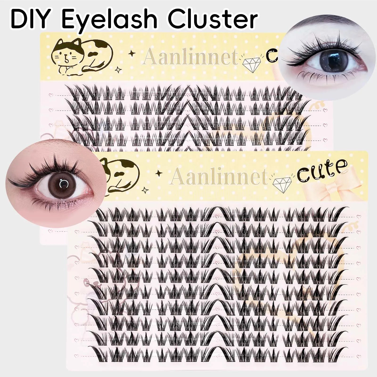 Anlinnet DIY False Eyelashes — Natural Length Reusable Individual Lashes