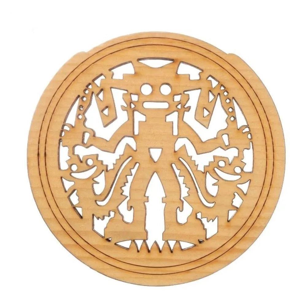 Wooden Acoustic Guitar Soundhole Cover — Anti-Feedback Carved Shield