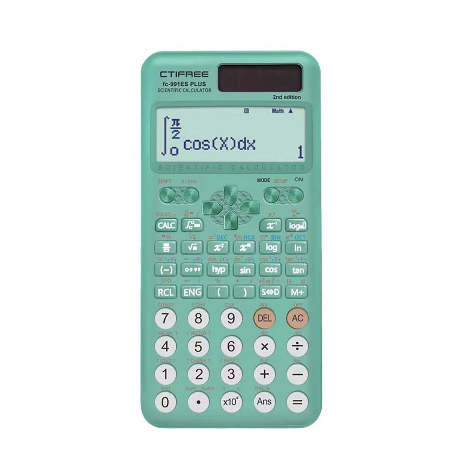 Scientific Math Calculator — 417 Functions with Dual Power Supply