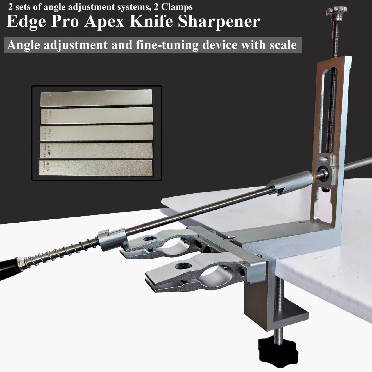 Sy tools Professional Fixed Angle Knife Sharpener — Precision Sharpening System
