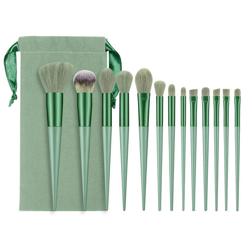 13-Piece Professional Makeup Brush Set — Complete Beauty Kit with Storage Bag