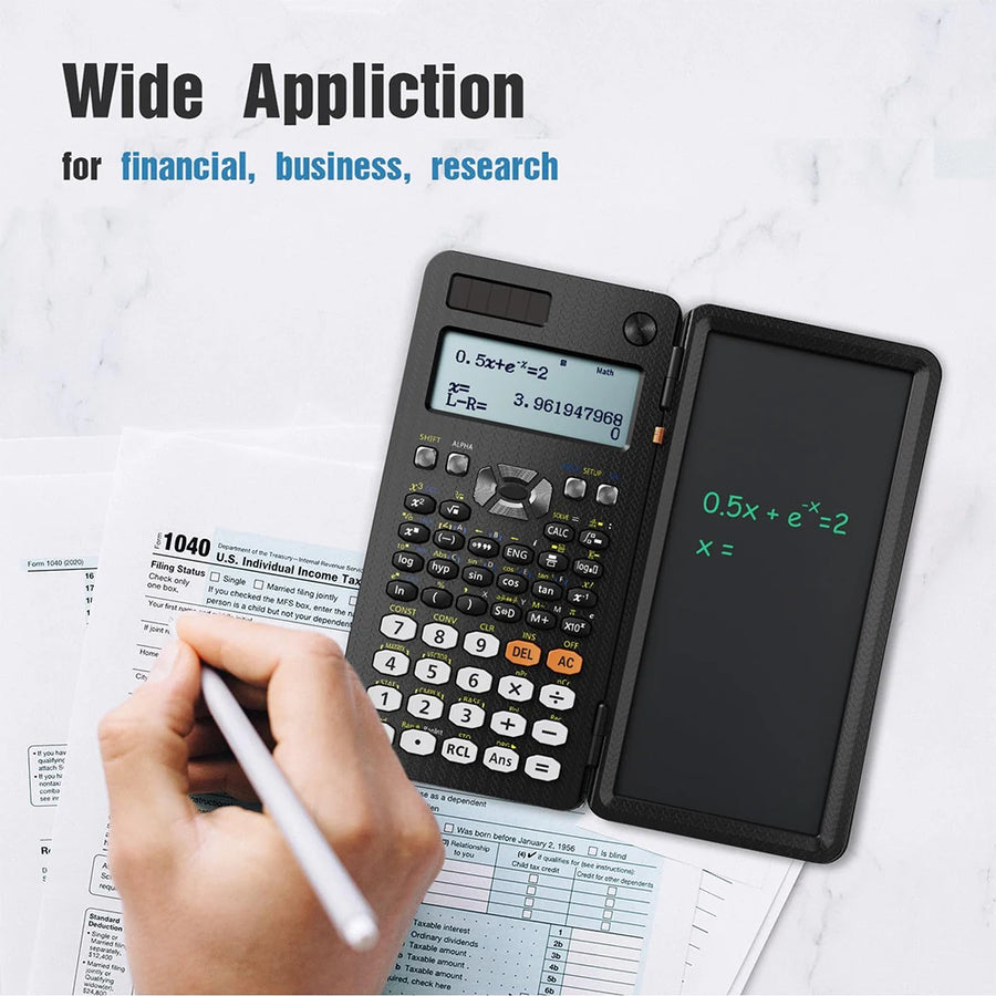 Roatee Scientific Calculator — 4-Line Display with LCD Writing Tablet