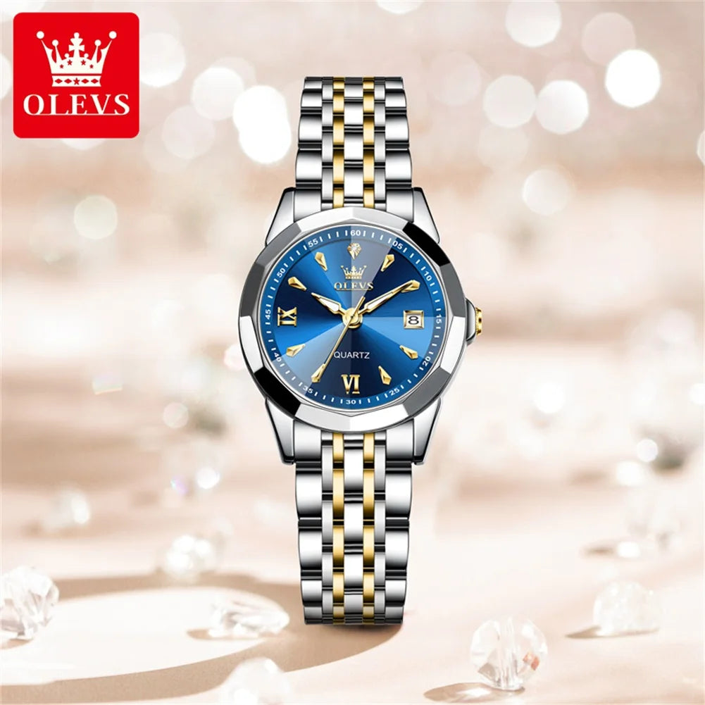 OLEVS 9998 Luxury Women's Watch — Waterproof Quartz with Calendar Window