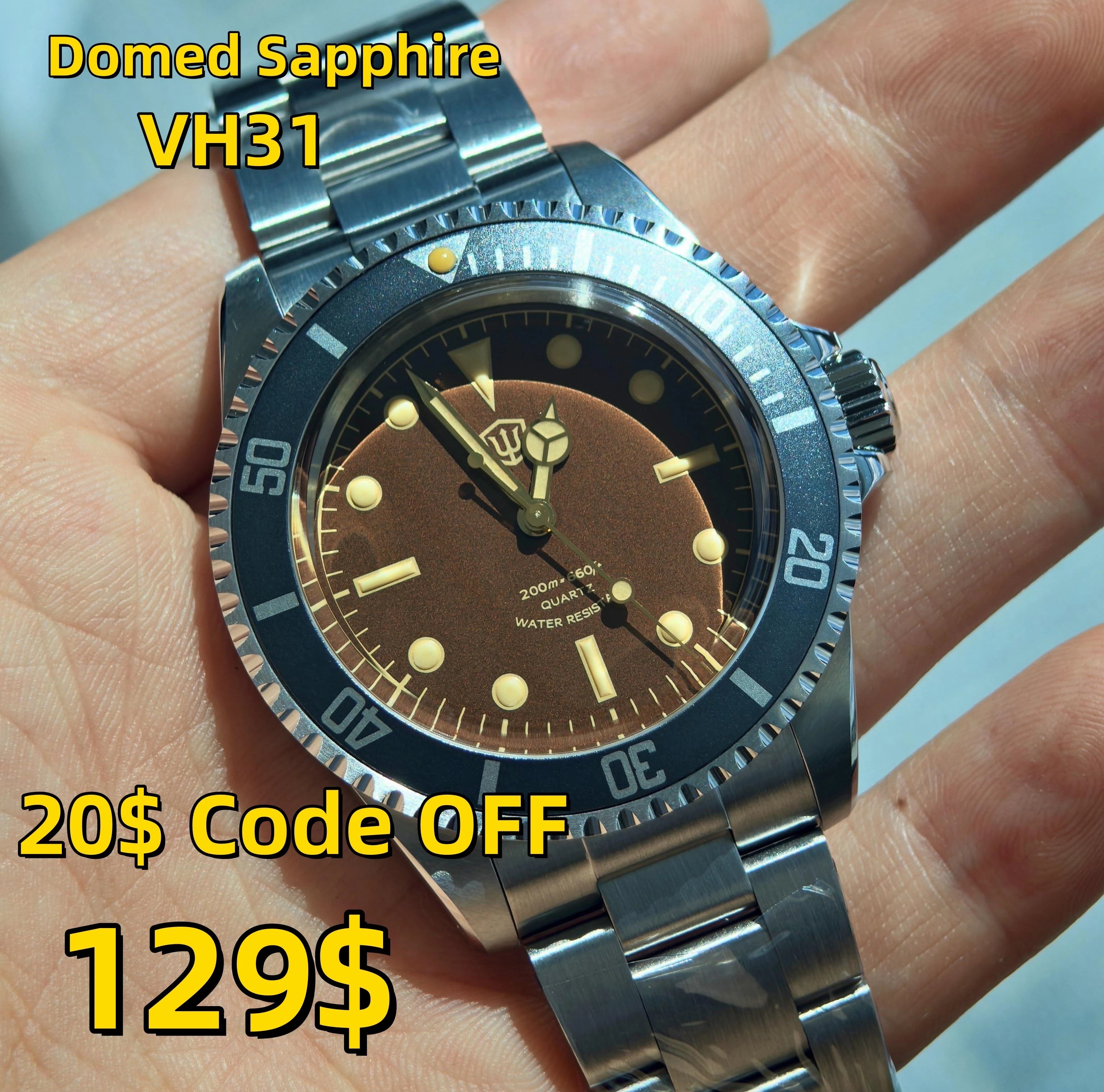 Watchdives WD5514Q Diver Watch — 40mm Quartz with Sweep Second Hand