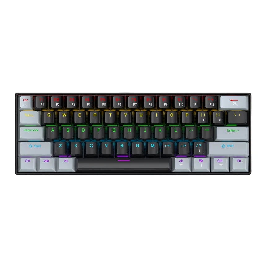 FREEWOLF K61 Mechanical Keyboard — Compact 60% RGB Wired Gaming Layout