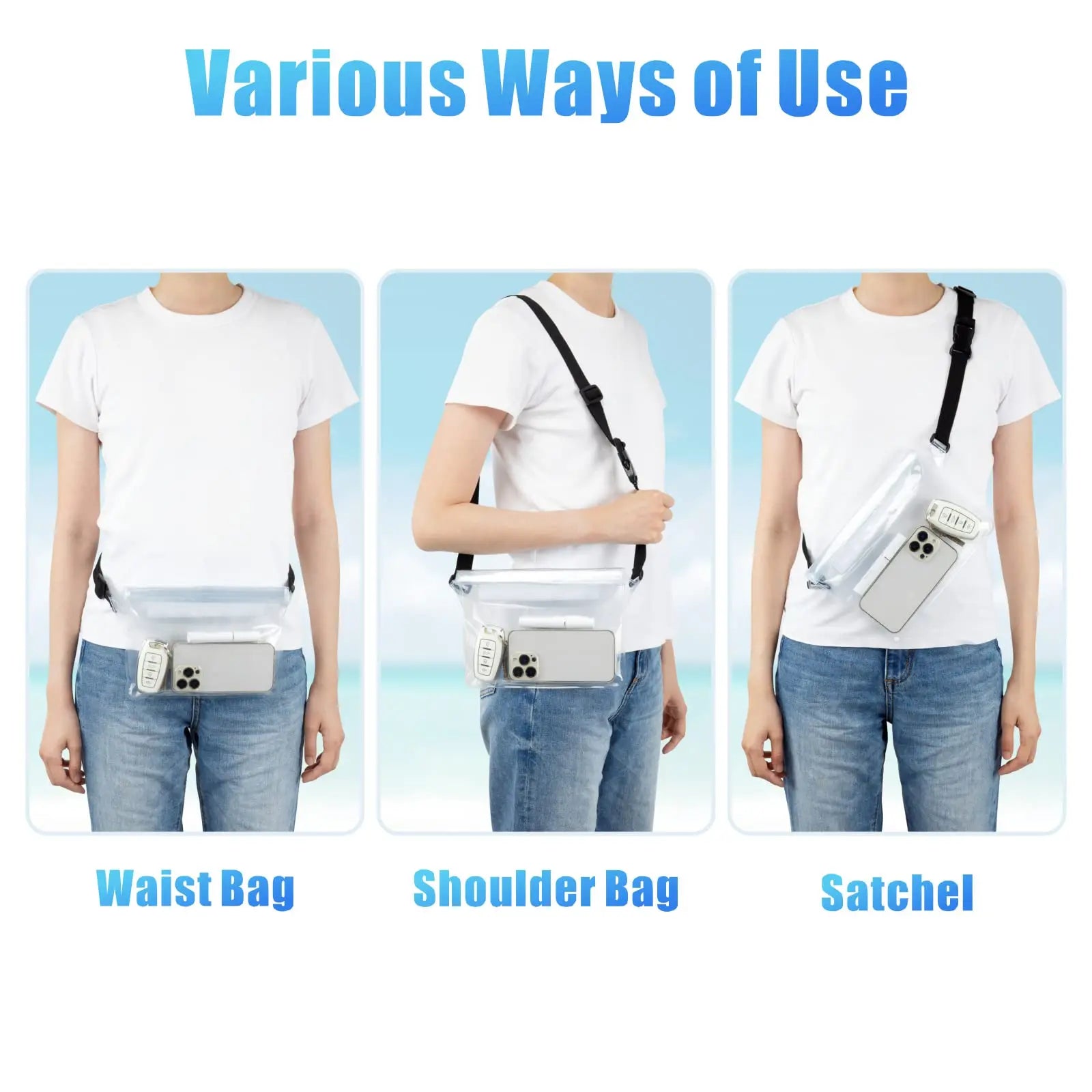 Waterproof Phone Pouch — Adjustable Waist Bag for Water Sports