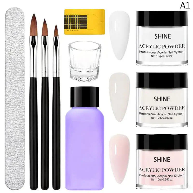 Jiauting Acrylic Nail System Kit — Professional Extension & Carving Set