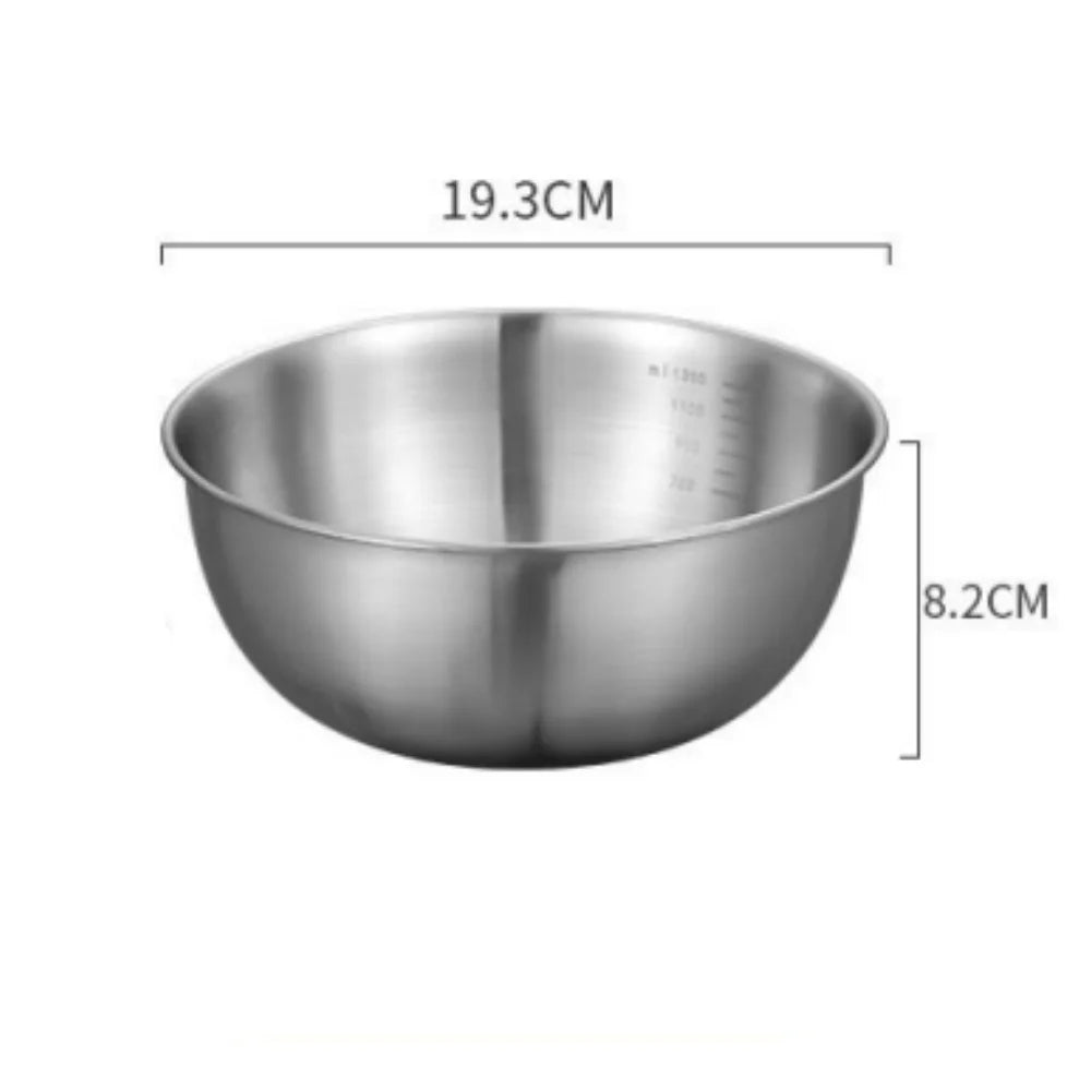 Stainless Steel Mixing Bowl Set — Versatile Kitchen Prep & Storage
