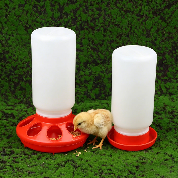 Automatic Poultry Feeder and Waterer — Durable Chicken Food Dispenser
