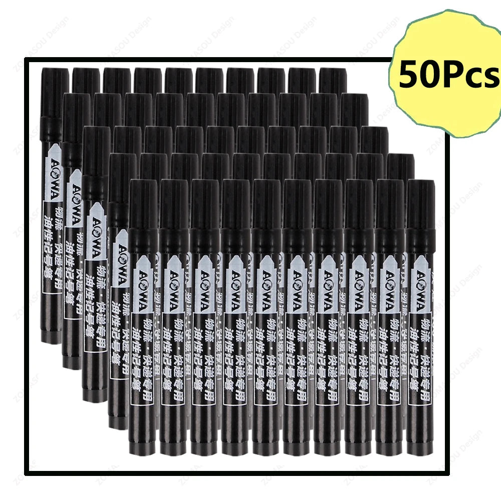 Permanent Oil-Based Marker Pens — Waterproof Quick-Dry Ink for Metal and Glass