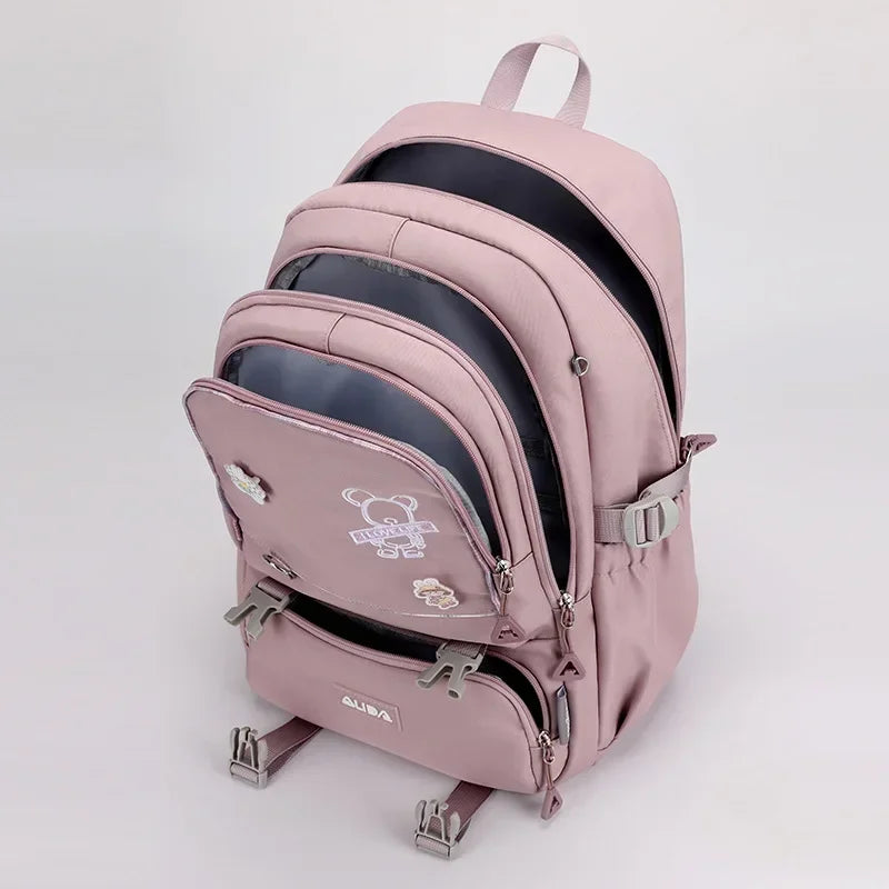 YIYUEQIANLI Kids School Backpack — Large Waterproof Book Bag for Girls