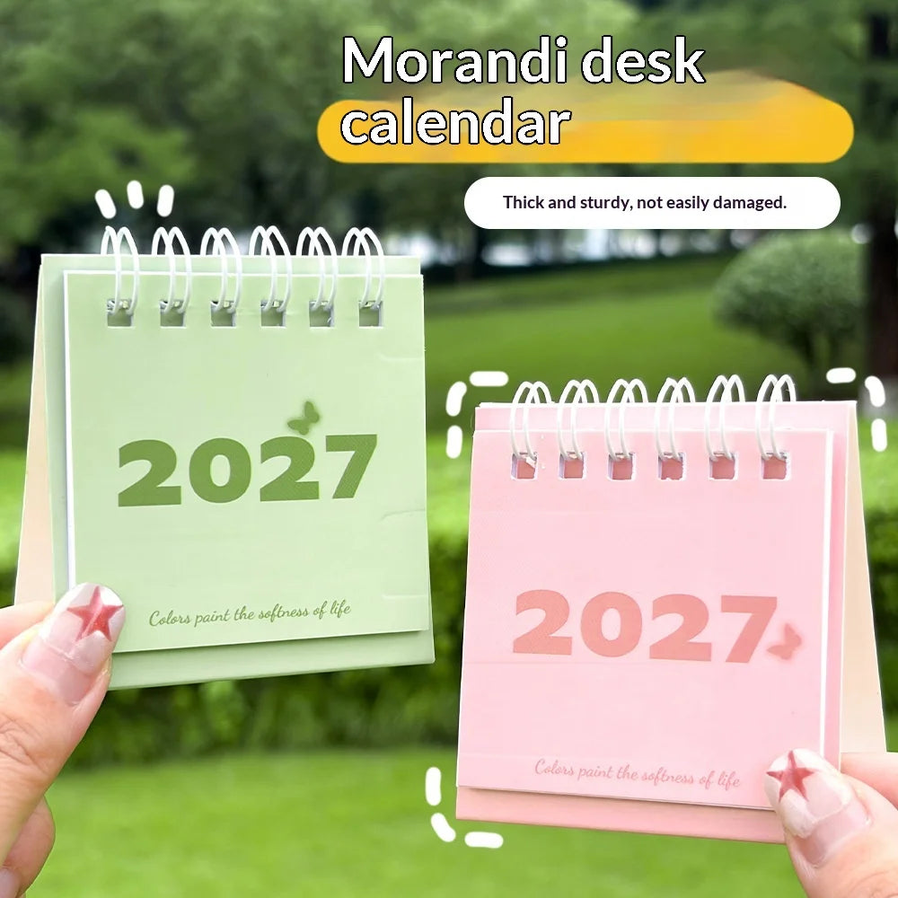 2027 Monthly Desk Calendar — Vintage Minimalist Style with Memo Notes