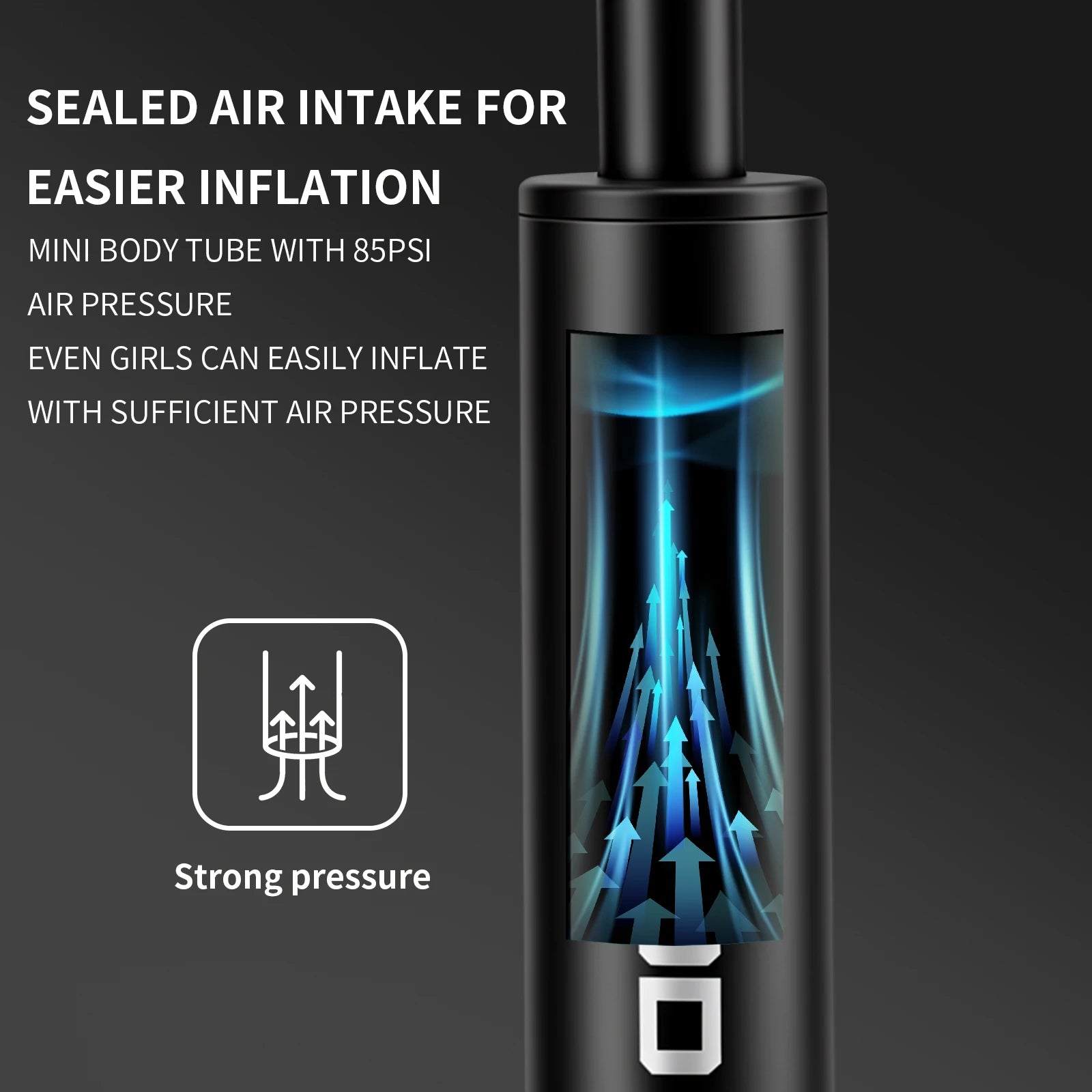 TOSUOD Mini Bicycle Pump — Compact High-Pressure Manual Inflator