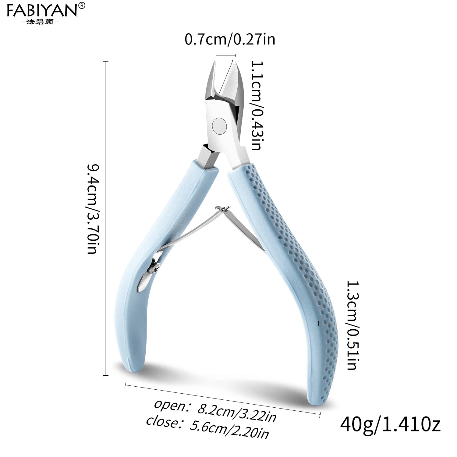 FABIYAN Cuticle Nipper — Professional Stainless Steel Nail Trimmer