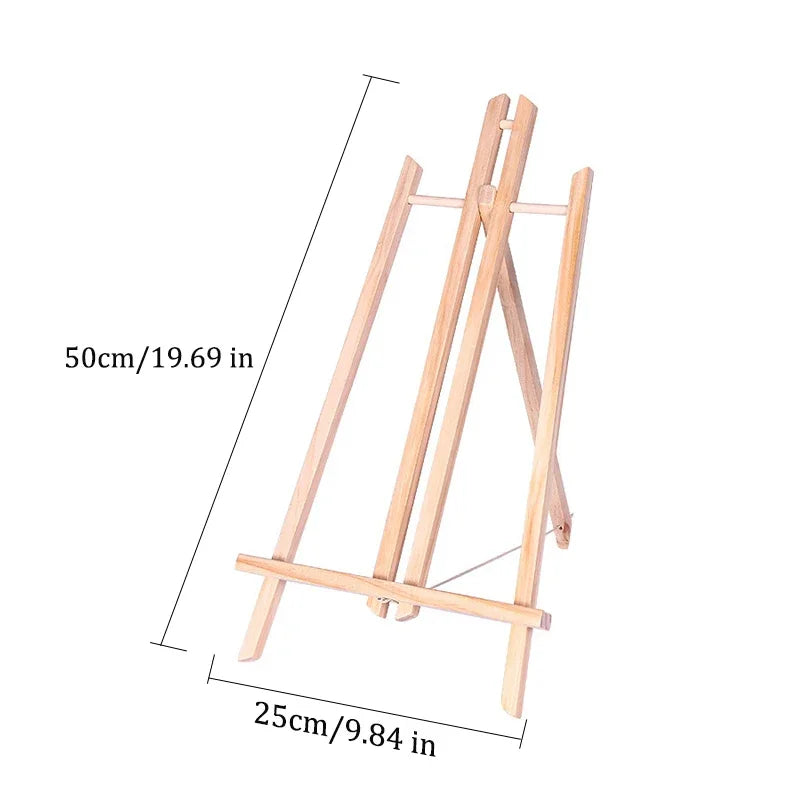 Wooden Desktop Easel — Foldable Adjustable Display Stand for Art & Decor