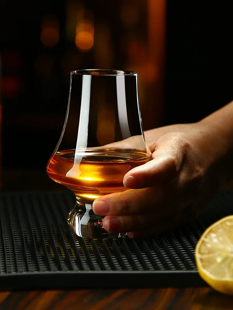 PDQ Crystal Whiskey Glass — Handmade Tulip Design Tasting Cup