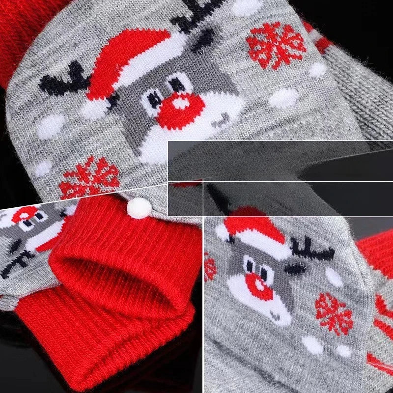 Knitted Fingerless Winter Gloves — Warm Half-Finger Cover for Writing