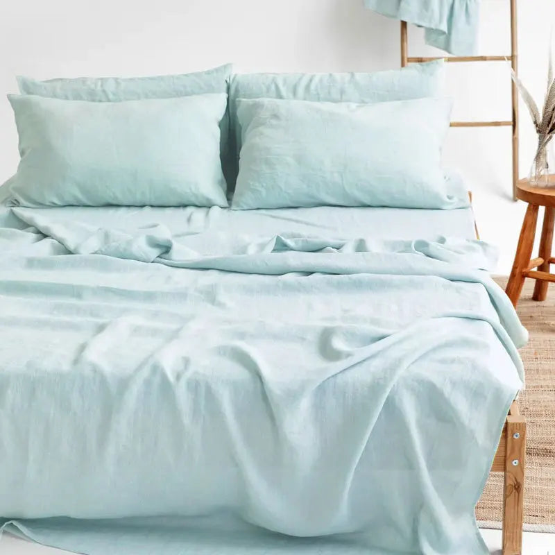 Pure Linen Bed Sheet Set — Breathable 4-Piece Flax Bedding Collection