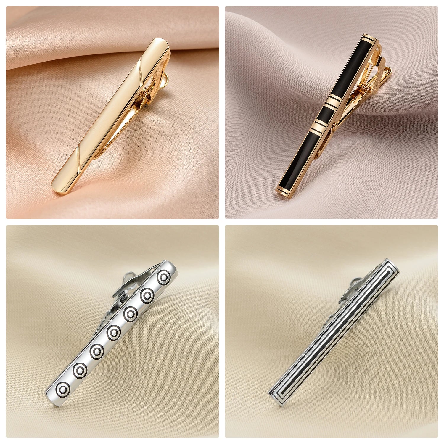 UJOY Men's Metal Tie Clip Set — Classic Business Accessory for Shirts