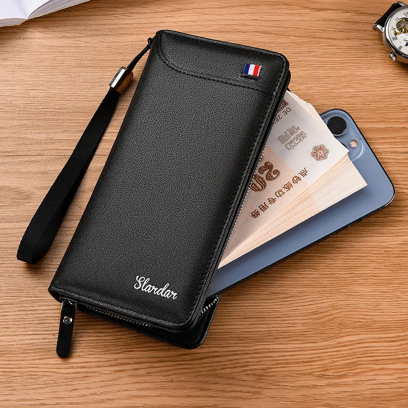 TCGAD Men's Vintage Business Clutch — Multi-Functional Phone Bag & Wallet
