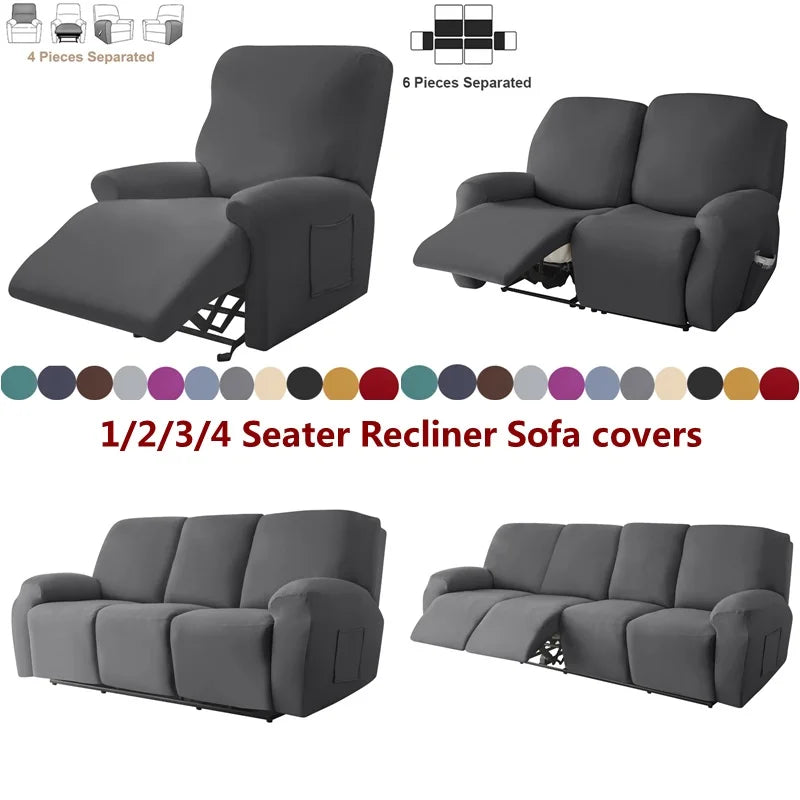 Yupartex Recliner Sofa Cover — Soft Polyester Slipcover for 1, 2, or 3 Seaters