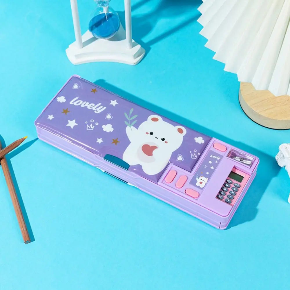 Double Layer Multi-Function Pencil Case — Large Capacity Stationery Box