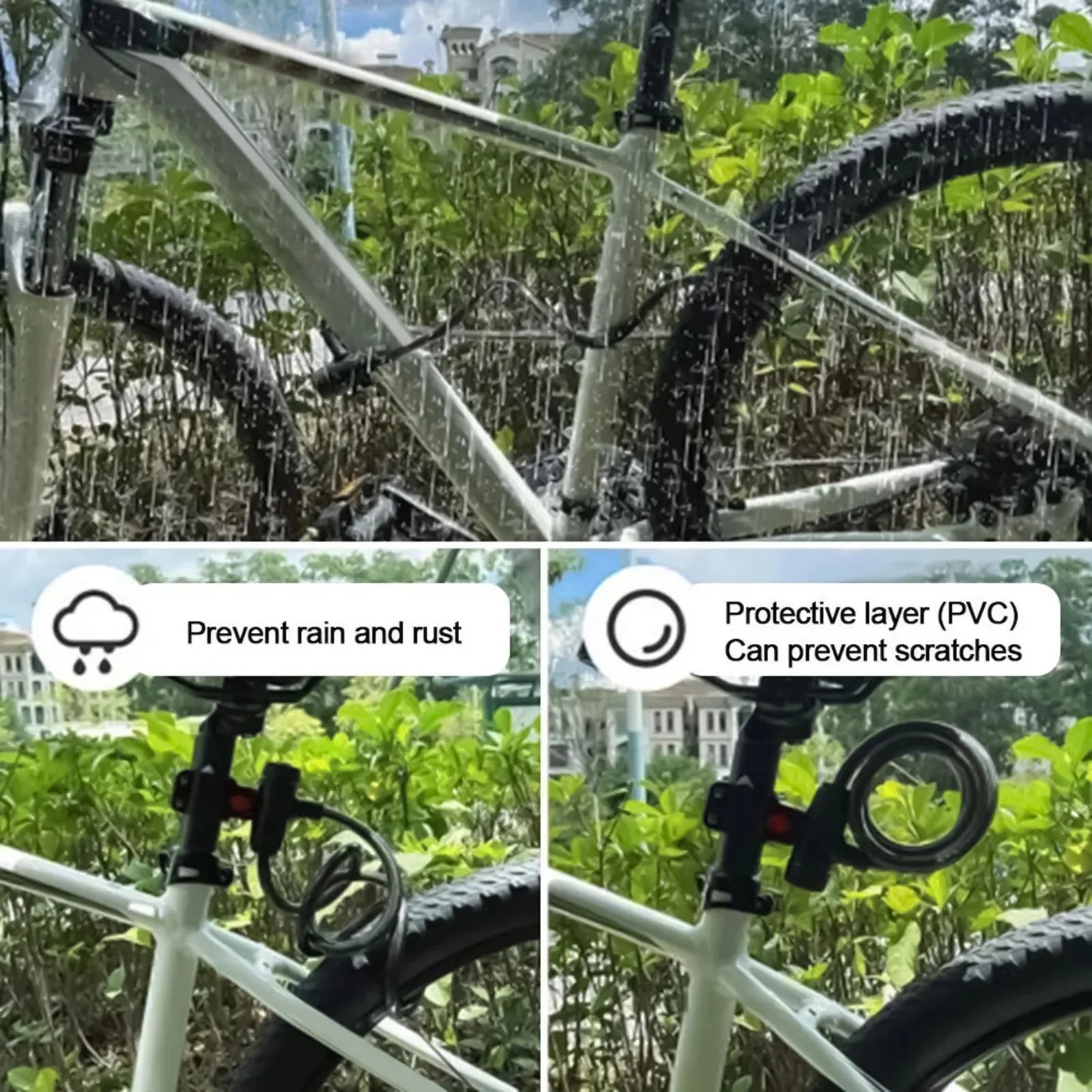 Steel Cable Bike Lock — Anti-Theft Security for Bicycles and Scooters