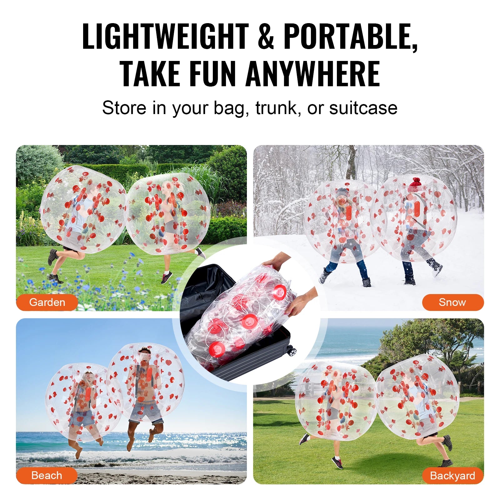 SucceBuy Inflatable Bumper Balls — Durable Body Sumo Zorb Toy for Adults