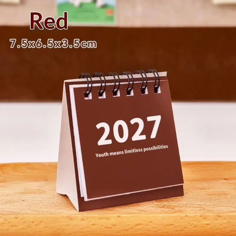 2027 Monthly Desk Calendar — Vintage Minimalist Style with Memo Notes