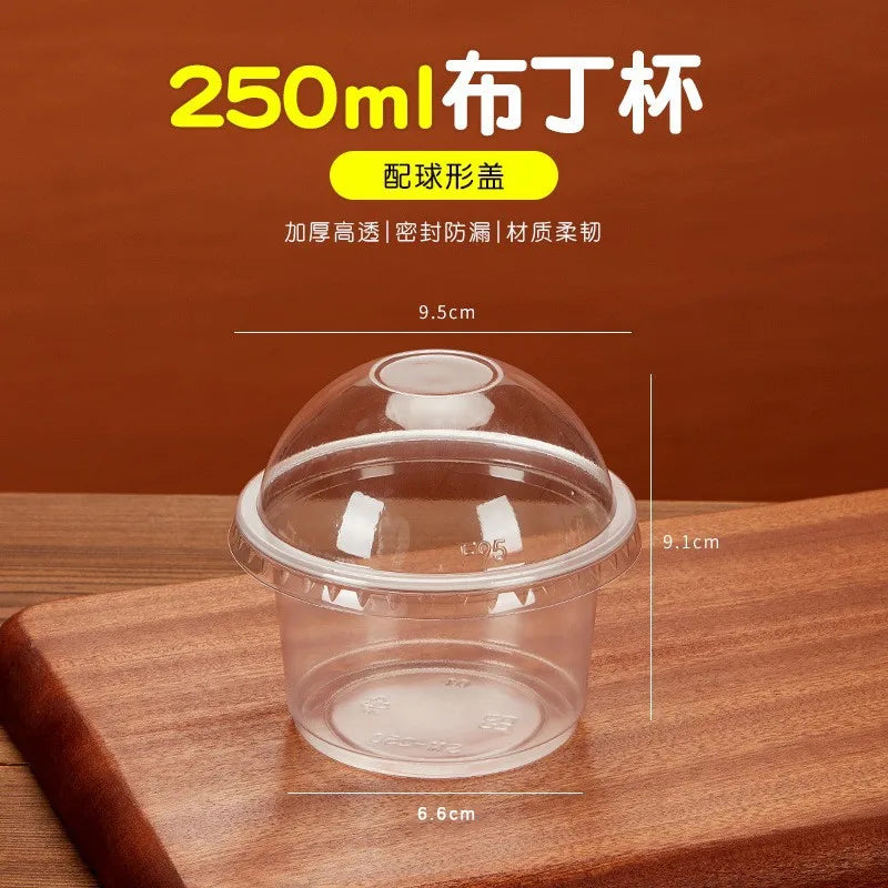 8oz Clear Plastic Dessert Cups with Dome Lids — Mini Parfait & Appetizer Containers