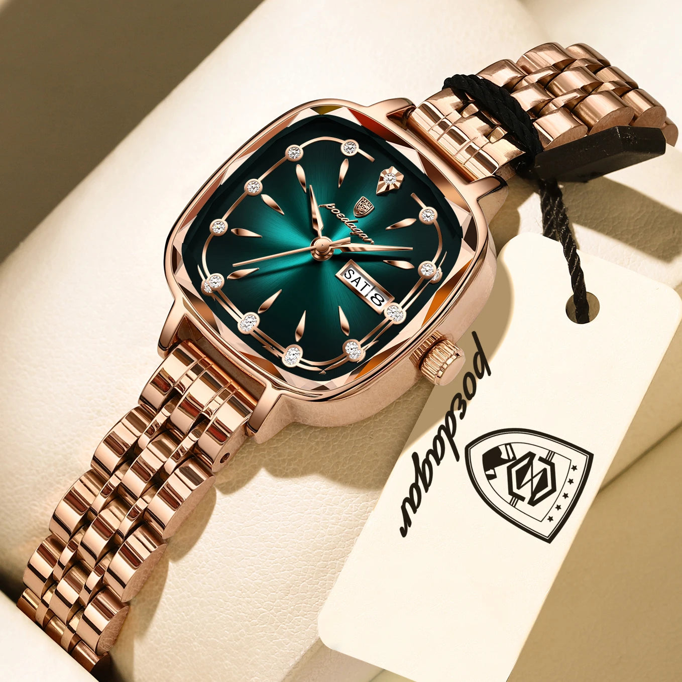 POEDAGAR Luxury Women's Watch — Elegant Stainless Steel Quartz Wristwatch