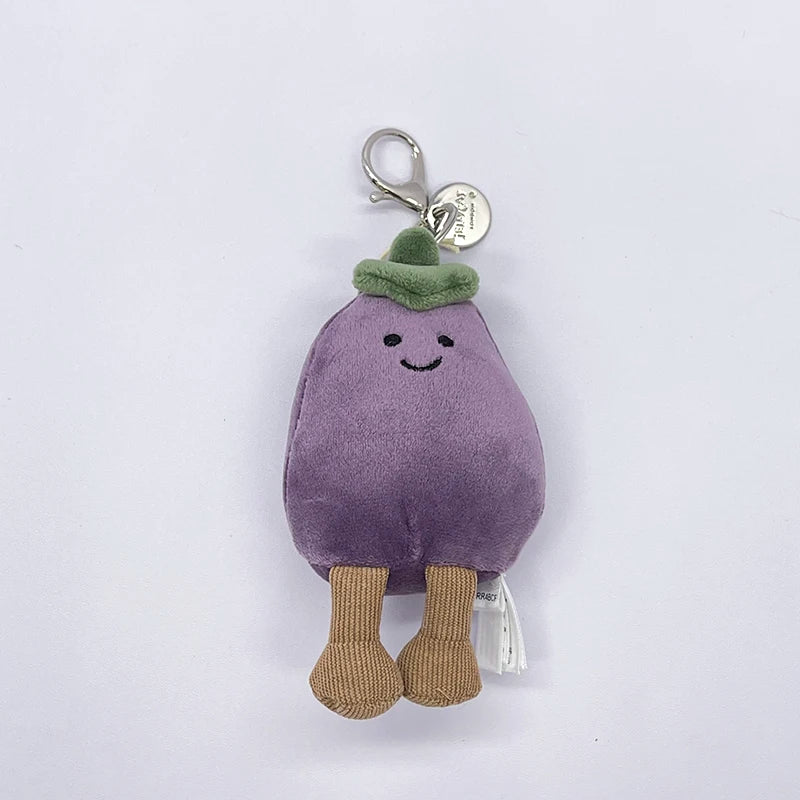 WANGYIXIN Plush Keychain Charm — Cute Marshmallow & Animal Backpack Accessory