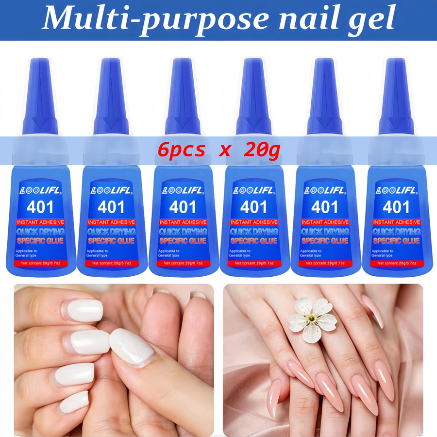 LOOLIFL Super Strong Nail Glue — Quick-Drying Instant Adhesive for DIY Manicures
