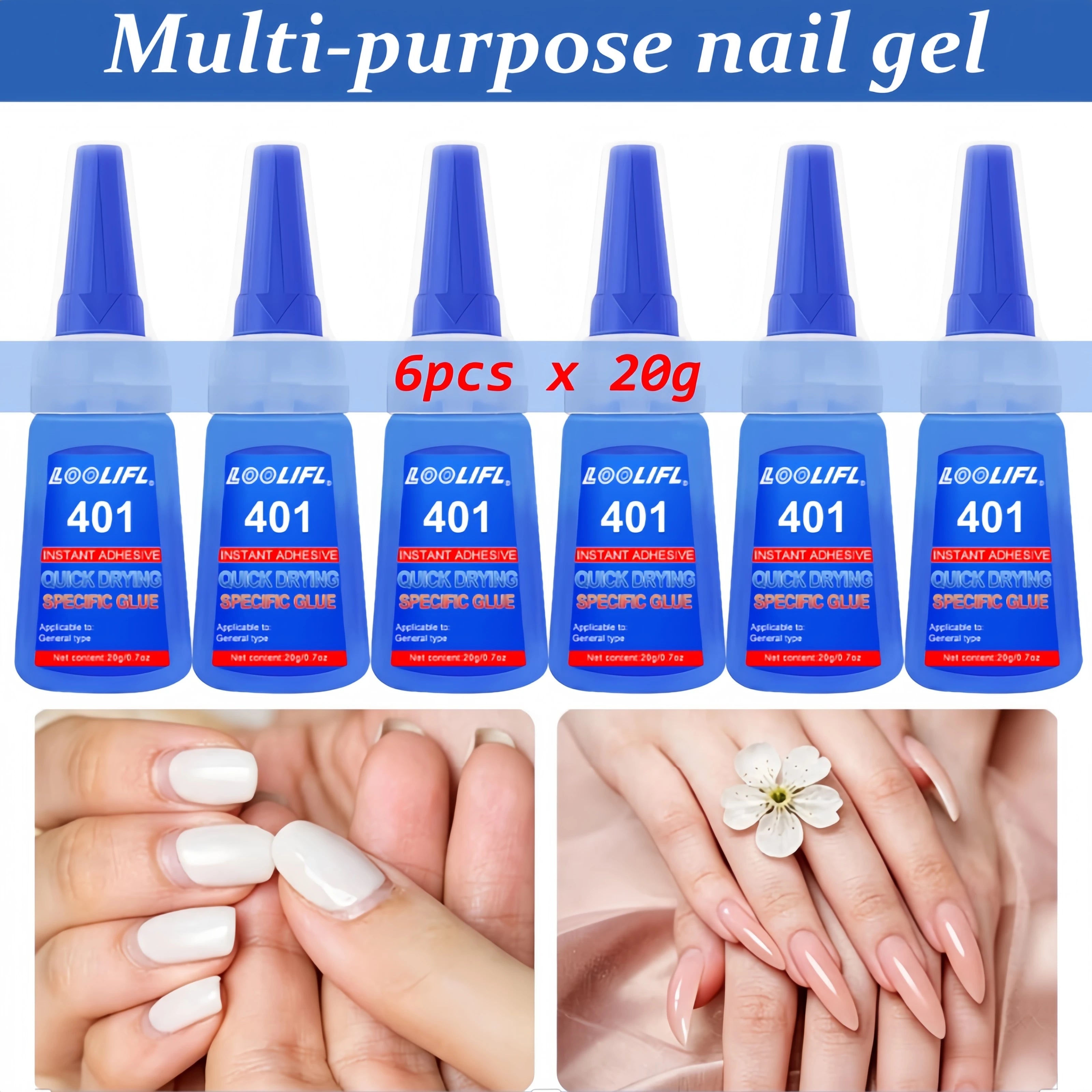 LOOLIFL Super Strong Nail Glue — Quick-Drying Instant Adhesive for DIY Manicures