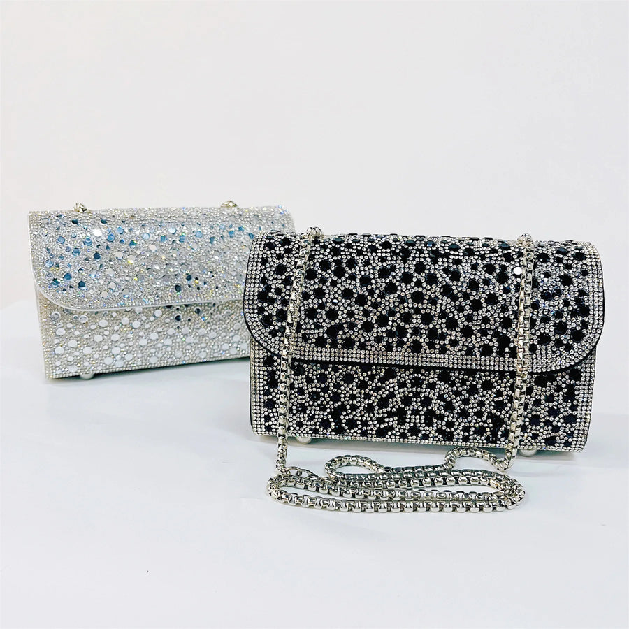 Rhinestone Evening Clutch Bag — Sparkling Crystal Handbag for Weddings
