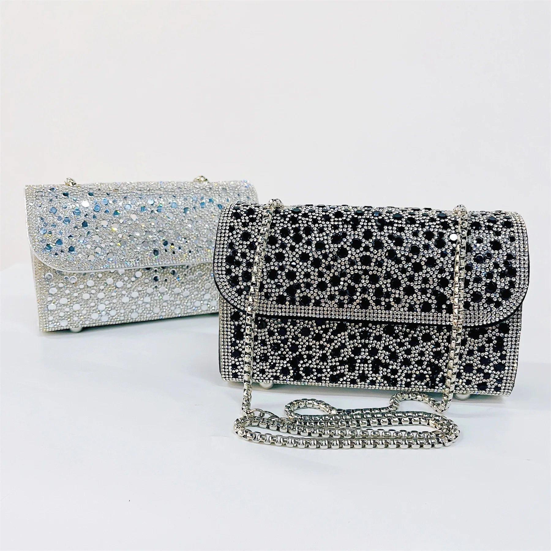 Rhinestone Evening Clutch Bag — Sparkling Crystal Handbag for Weddings