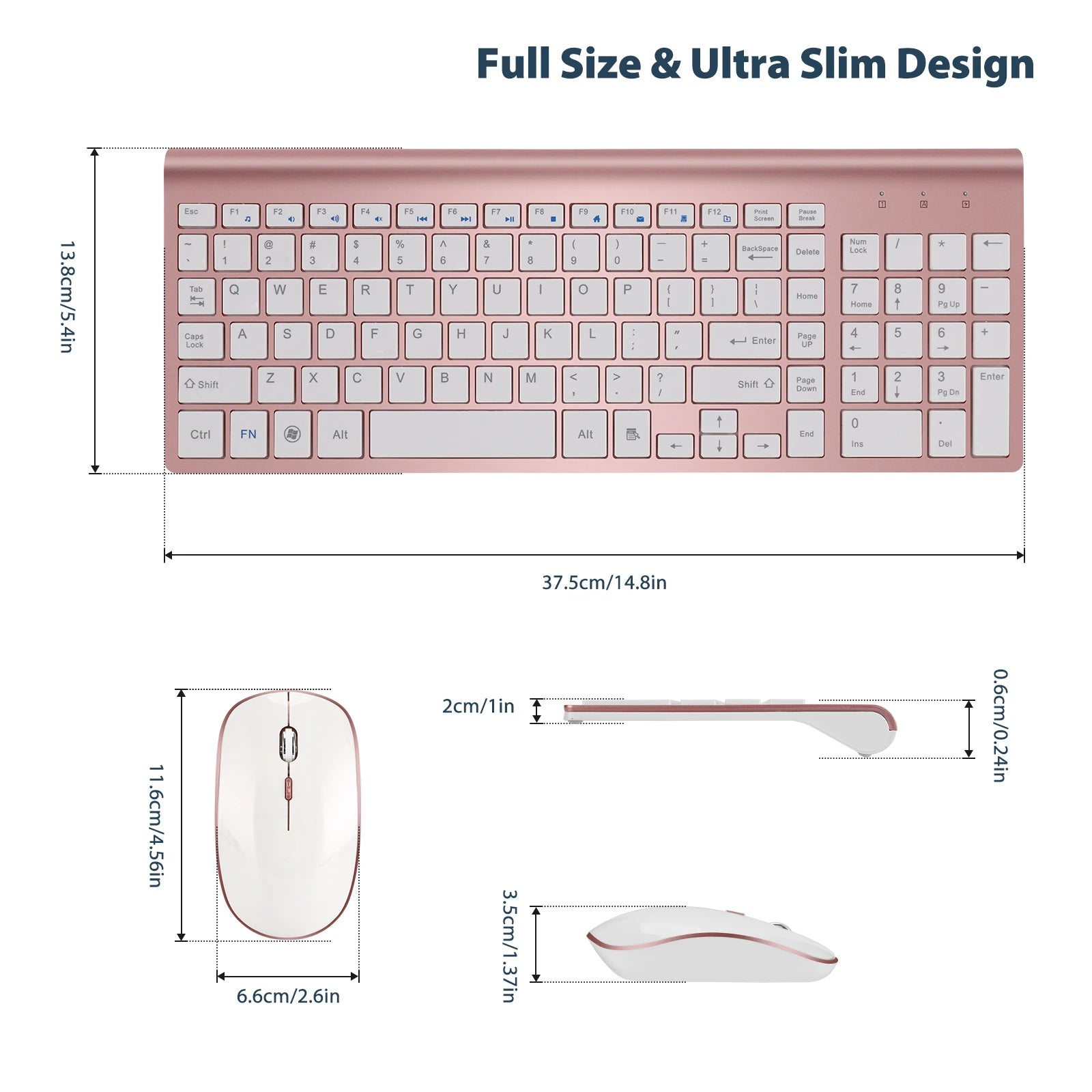 MOFii Ergonomic Wireless Keyboard and Mouse Combo — Silent 2.4G Desktop Set
