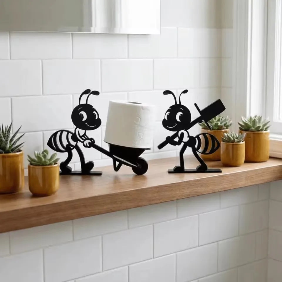 Cute Bee Tissue Holder — Minimalist Paper Roll Dispenser
