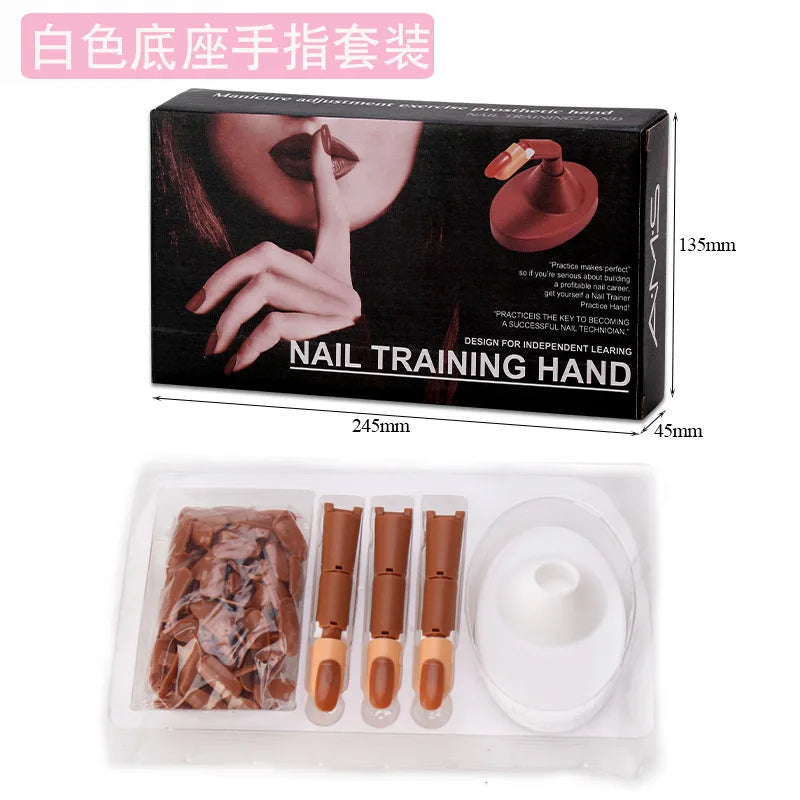 Nail Training Practice Hand — Manicurist Training Model with Base