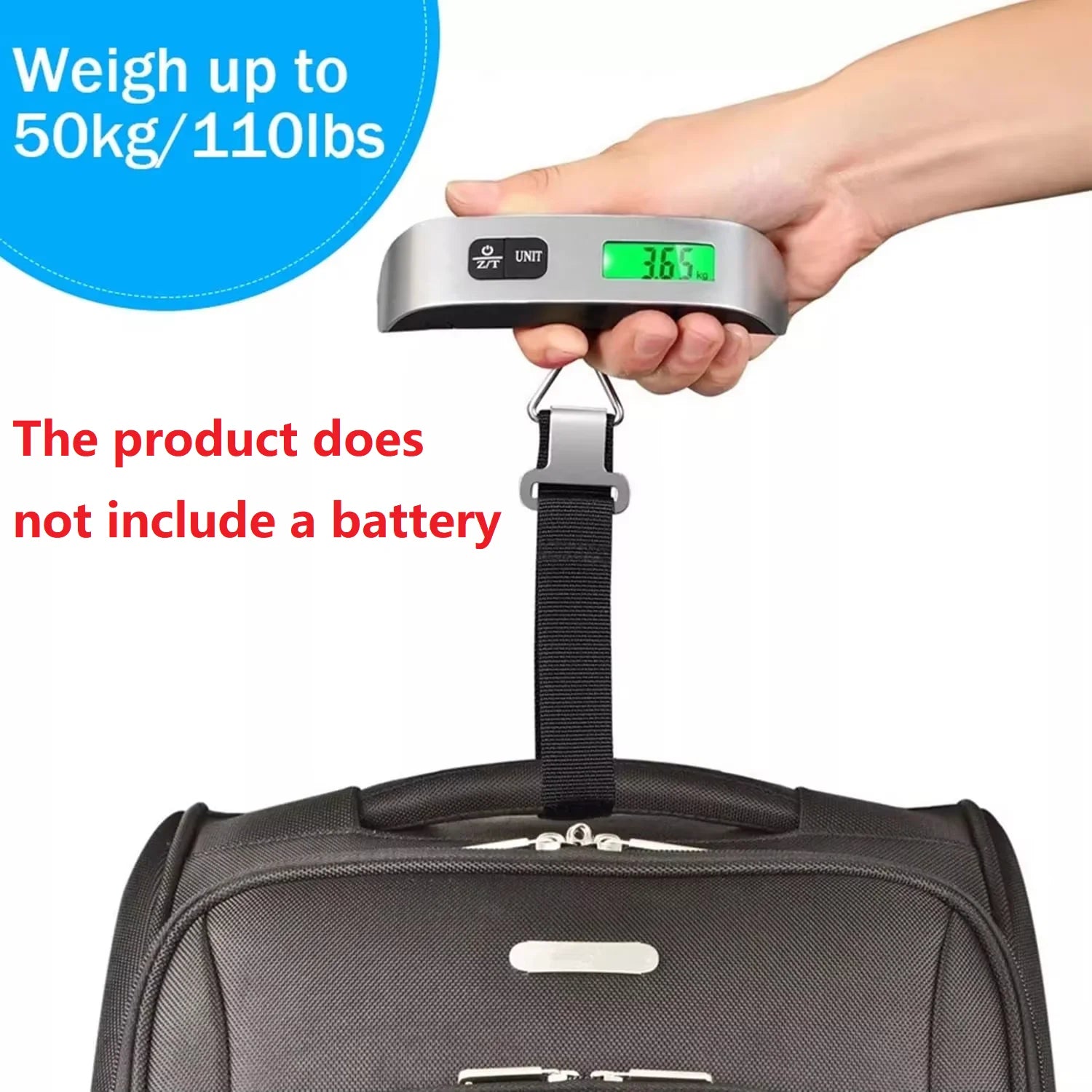Digital Luggage Scale — Portable Handheld Weight Checker for Travel