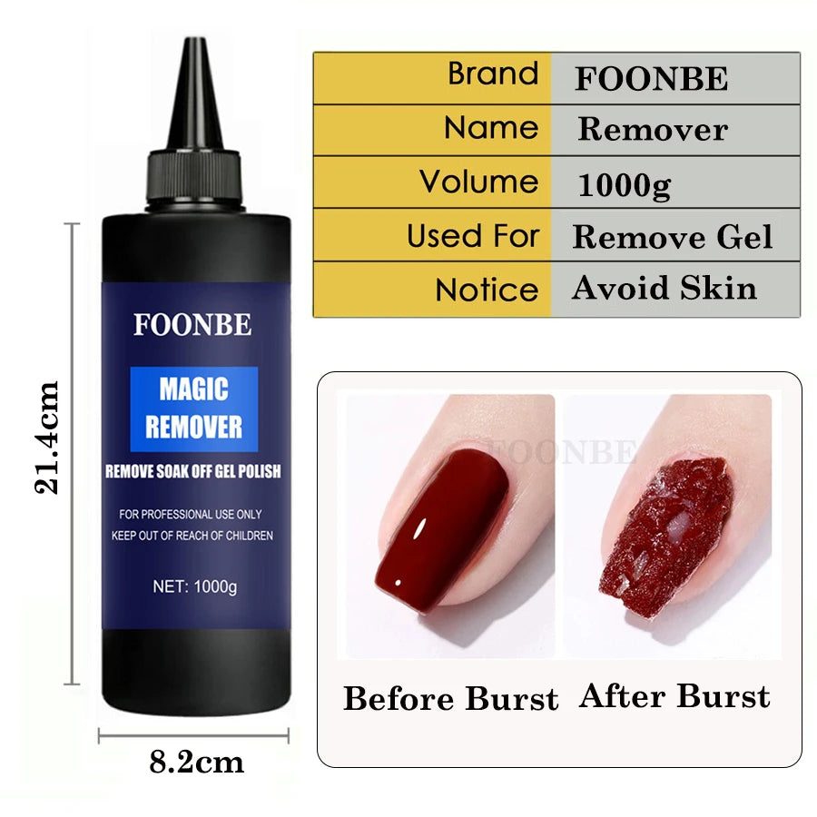 foonbe Magic Nail Gel Remover — Fast Peel Off Semi Permanent Polish Solution