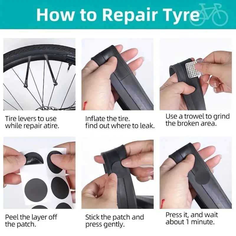 Bicycle Repair Tool Kit — Portable Multi-Function Set with Pump