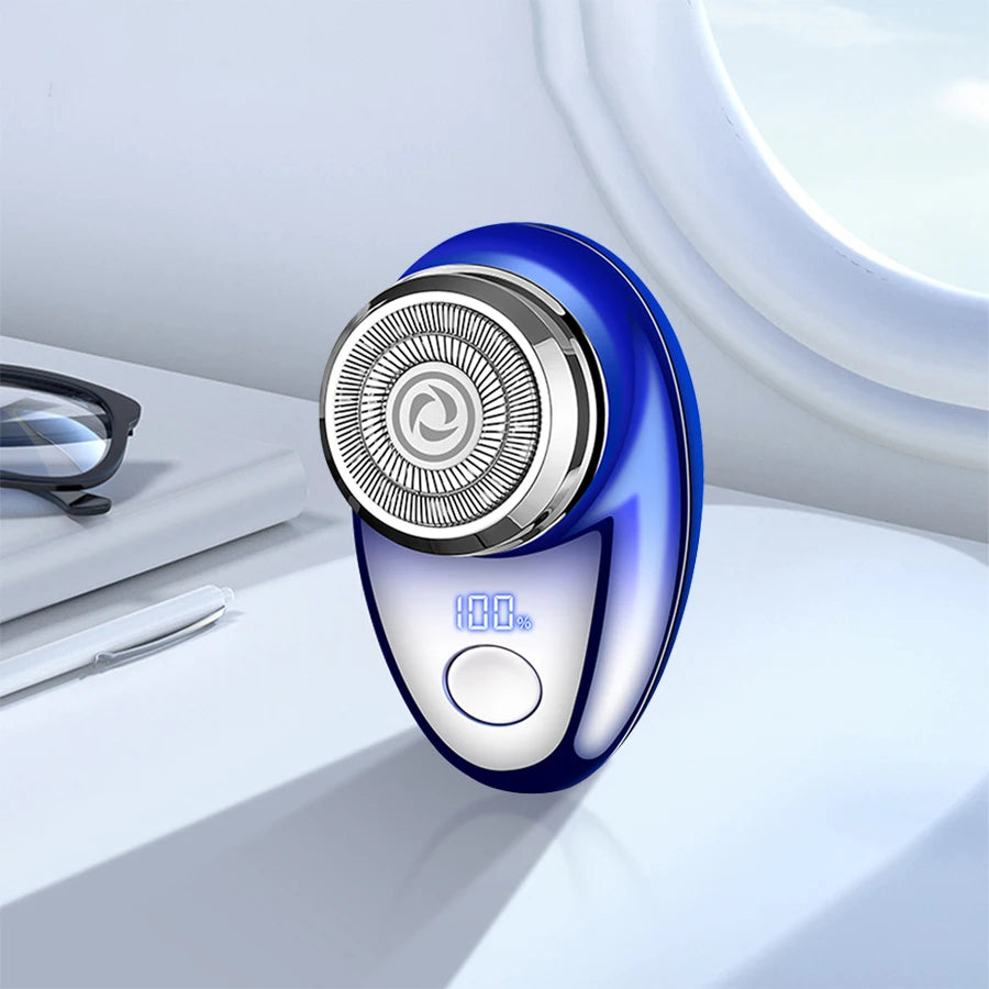 GERTZY Men's Mini Electric Shaver — Portable Rotary Razor for Travel
