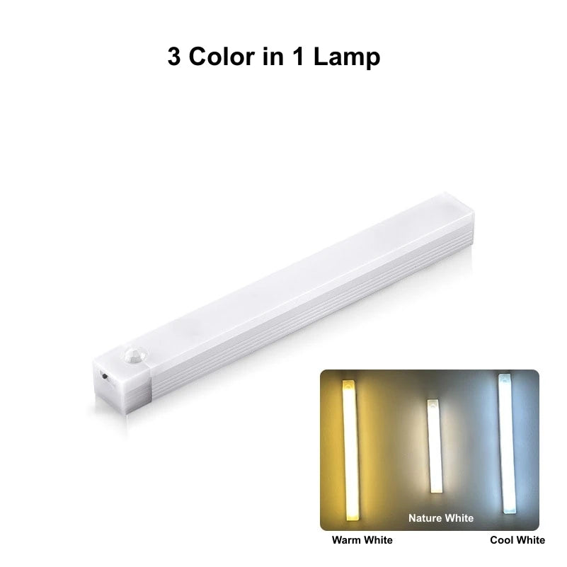 Wireless Motion Sensor LED Bar Light — Rechargeable Magnetic Cabinet Lamp