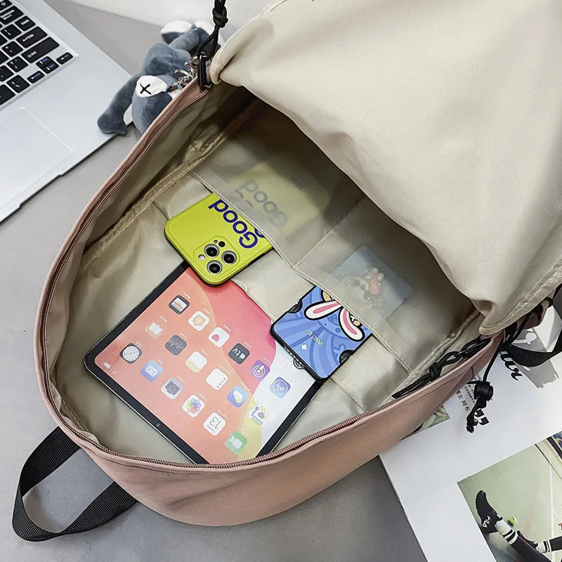 HOCODO Fashion Backpack — Large Capacity Nylon School Bag for Students