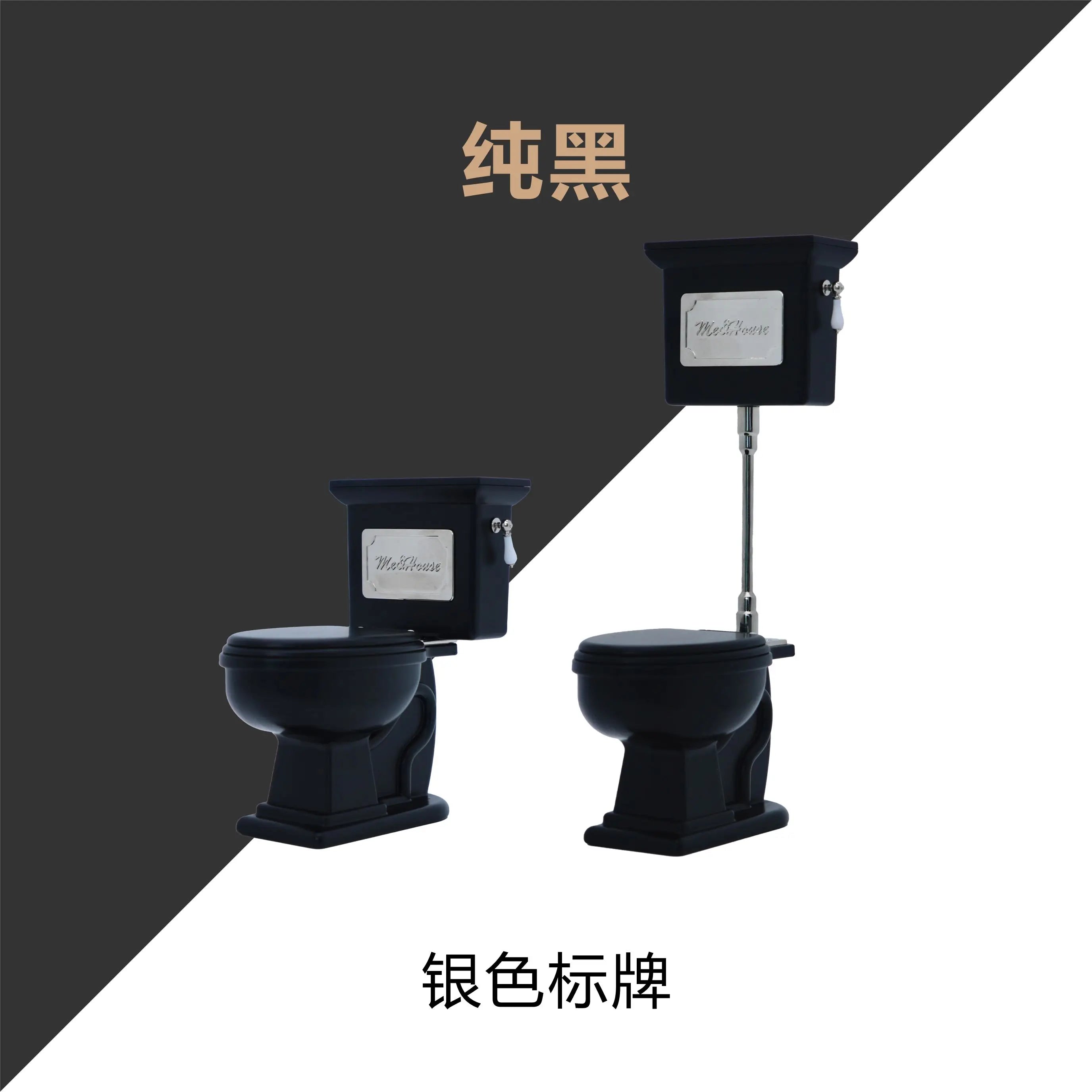 Retro Dollhouse Miniature Toilet — 1/6 Scale Bathroom Decor Accessory
