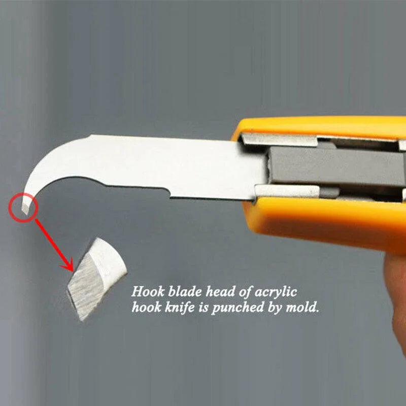 OPTIM-TEC Acrylic Hook Knife — Professional Craft Cutting Tool with 12 Blades