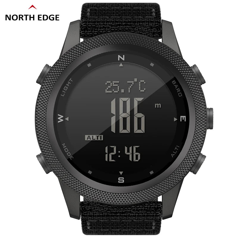 NORTH EDGE APACHE-46 Digital Sports Watch — Altimeter, Barometer & Compass