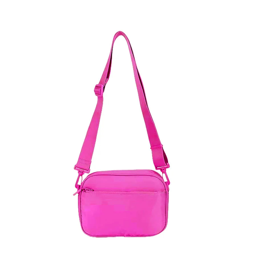 Checkered Crossbody Bag — Trendy Messenger Purse with Wide Strap