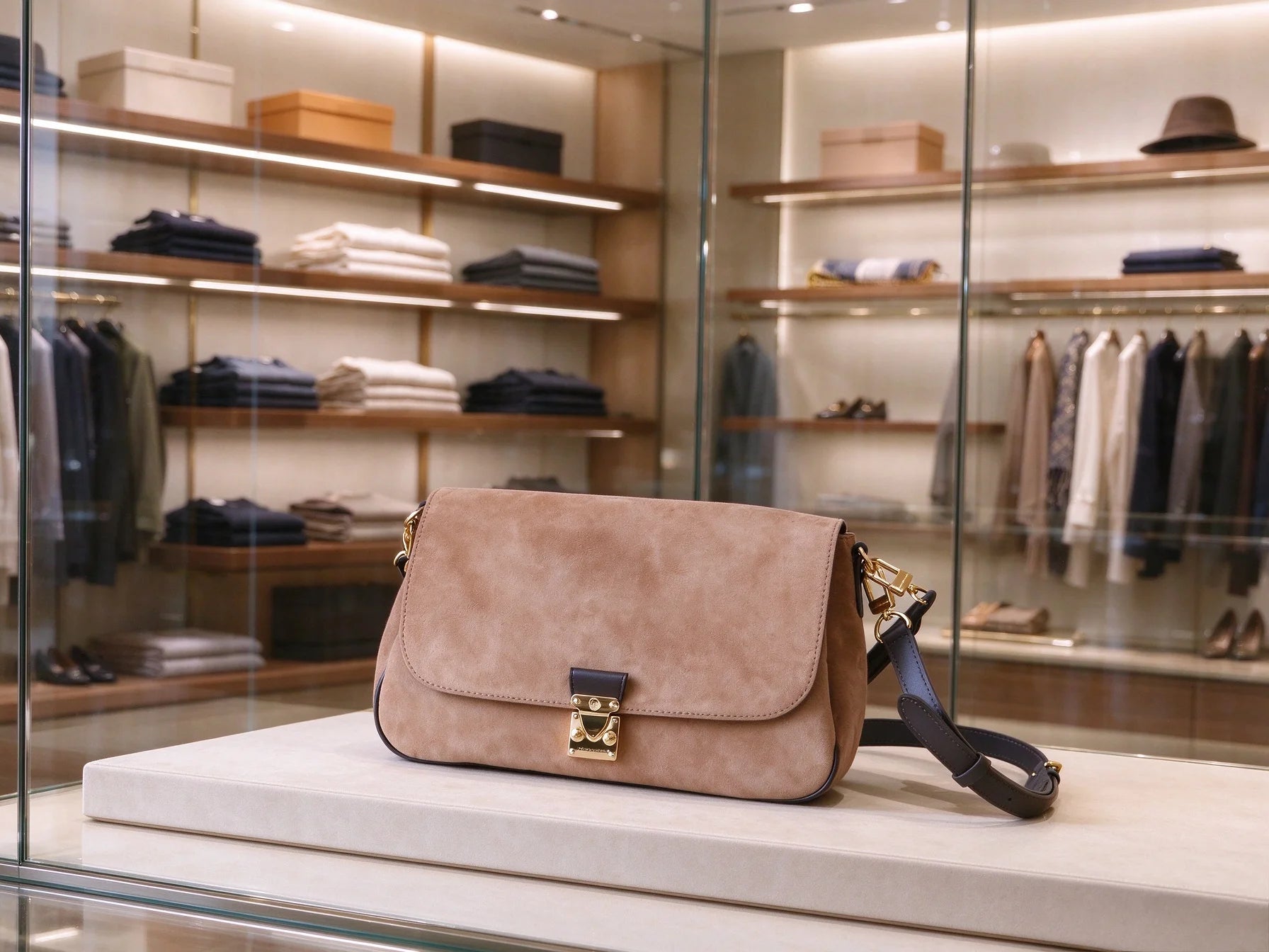 Women's Genuine Leather Shoulder Bag — Minimalist Crossbody Purse